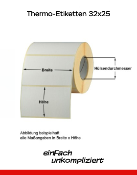 Thermo-Etiketten 32x25